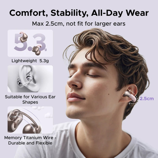Open-Ear Clip Wireless Earbuds