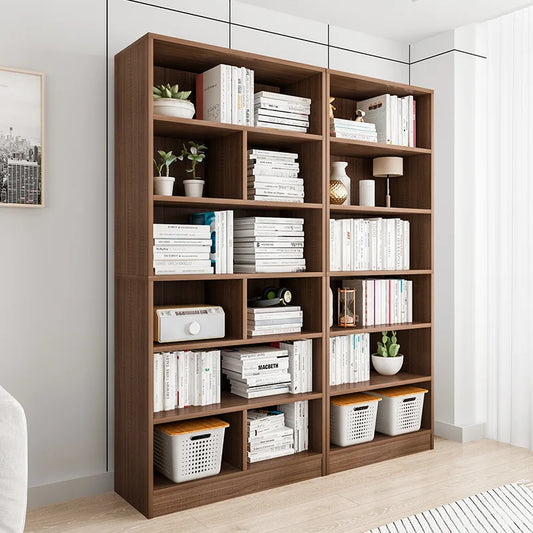 Custom Wooden Bookshelf Display – Modern Living Room Storage Unit – product image