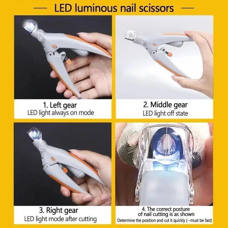 Pet Nail Clipper with LED Light