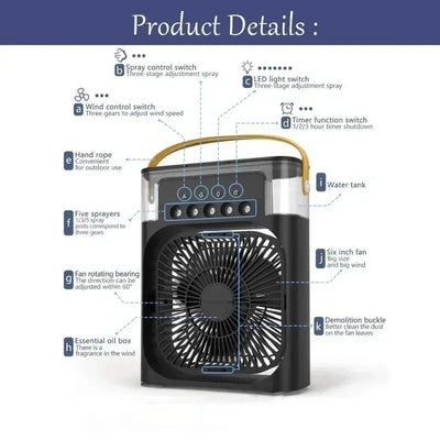 3-in-1 Portable Air Cooler & Humidifier