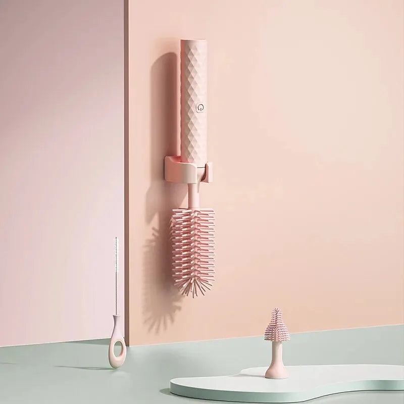 3-Pcs Silicone Bottle Cleaning Brush Set