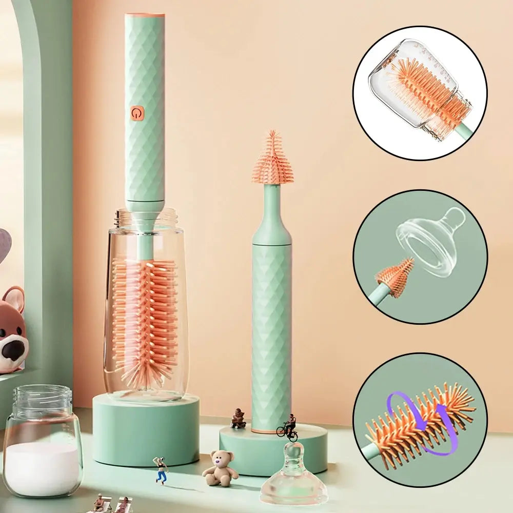 3-Pcs Silicone Bottle Cleaning Brush Set
